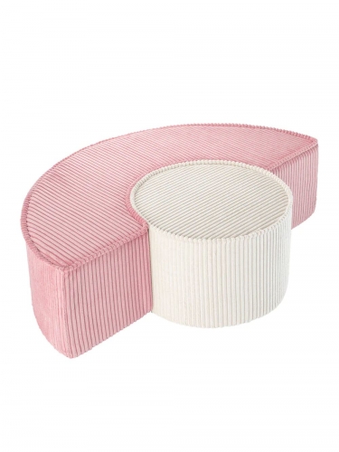 Sitzpuff Set / Schaumstoffbausteine Cord rosa