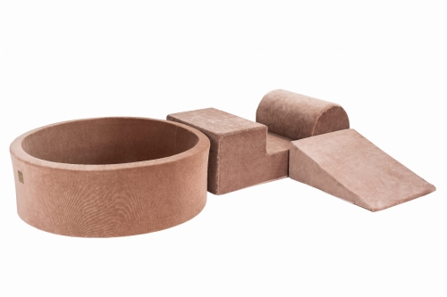 Schaumstoffbausteine + Bällebad + 200 Bälle beige