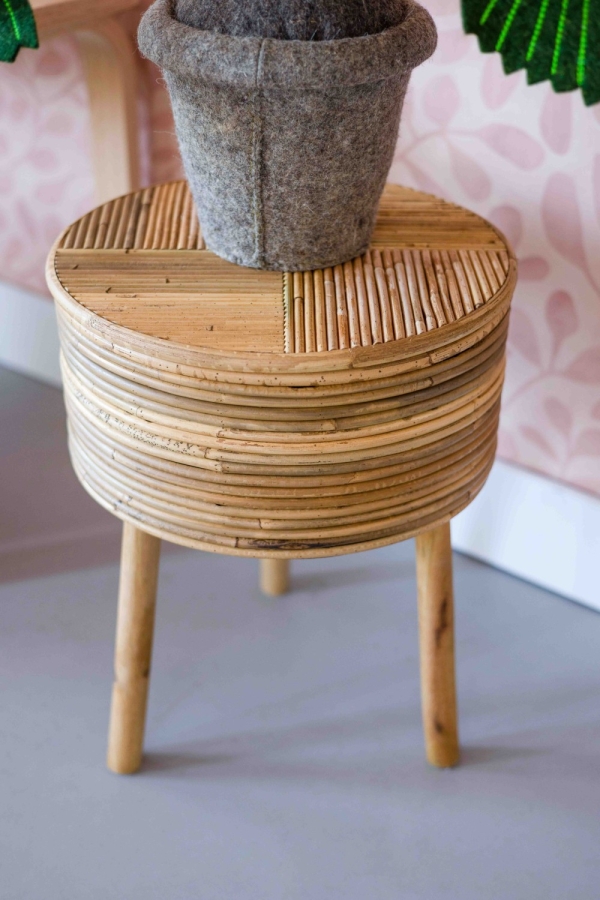 Kidsdepot Rattan Beistelltisch mit Stauraum Mace