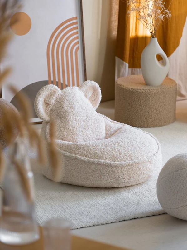 Wigiwama Sitzsack Bär Boucle Teddy creme
