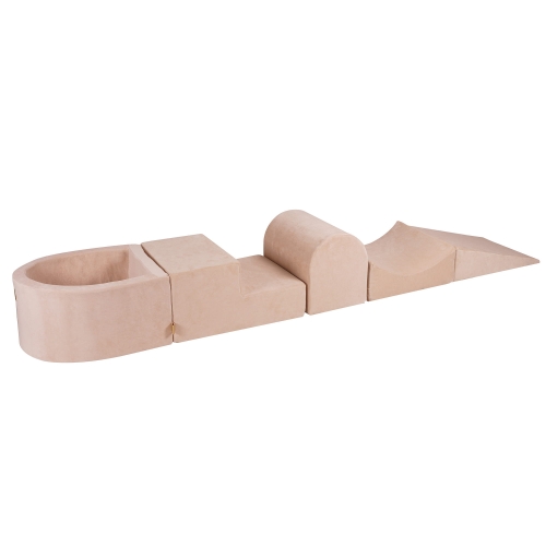 Schaumstoffbausteine ecru mit Mini-Bällebad