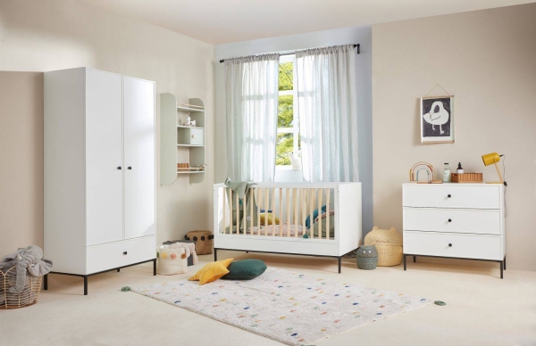 Babybett Lumi weiß 70x140