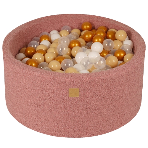 Bällebad rosa Boucle Stoff inkl. 200 Bälle