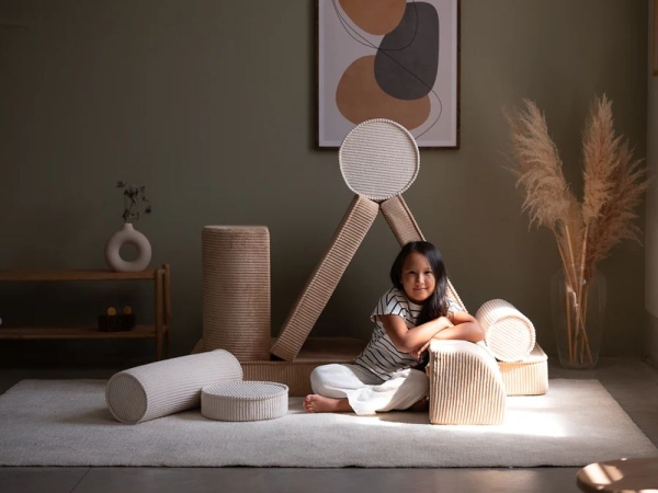 Wigiwama Kindersofa Brown Sugar beige