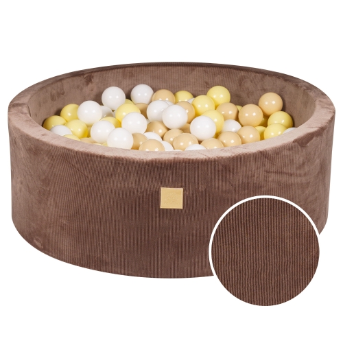 Bällebad schokobraun Cord inkl. 200 Bälle