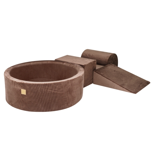 Cord Schaumstoffbausteine + Bällebad + 200 Bälle schokobraun