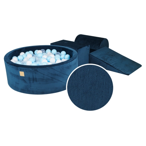 Cord Schaumstoffbausteine + Bällebad + 200 Bälle navy blue