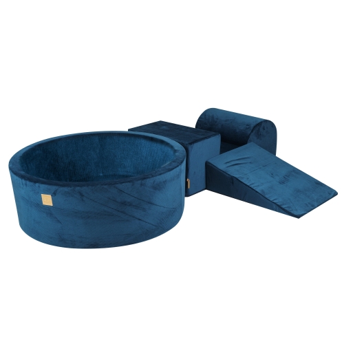 Cord Schaumstoffbausteine + Bällebad + 200 Bälle navy blue