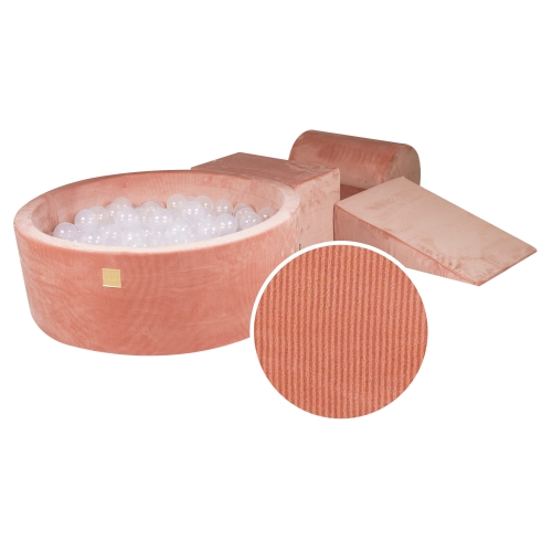 Cord Schaumstoffbausteine + Bällebad + 200 Bälle apricot
