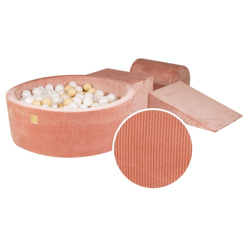 Cord Schaumstoffbausteine + Bällebad + 200 Bälle apricot
