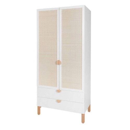 Schrank Ratata 2-türig weiß-natur