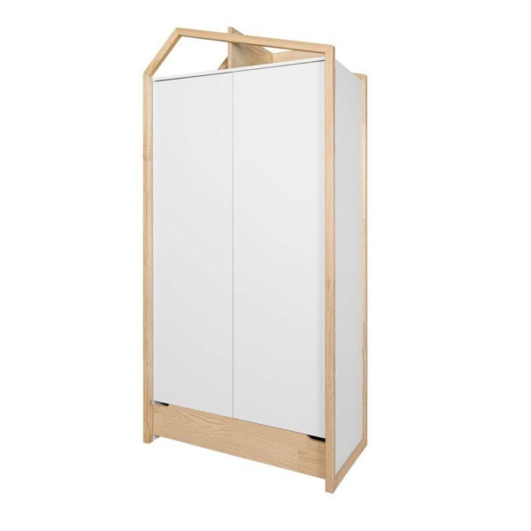 Schrank Tatam 2-türig weiß-natur