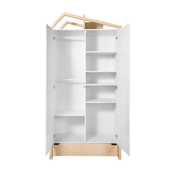 Schrank Tatam 2-türig weiß-natur