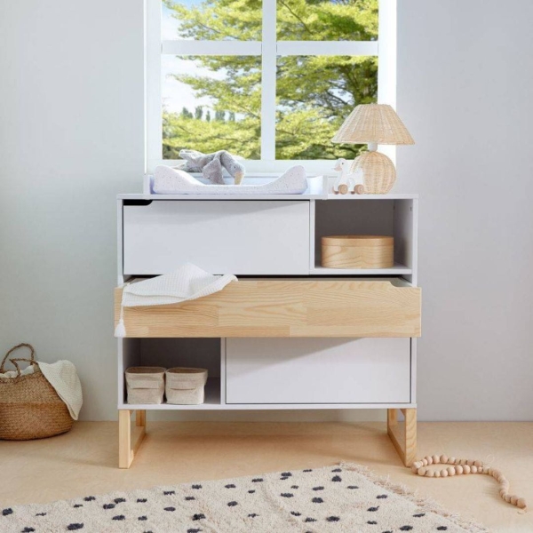 Kommode Tatam weiß-natur