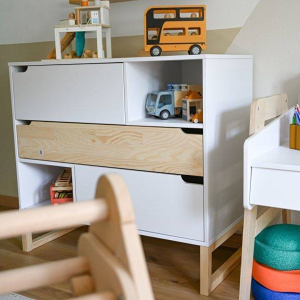 Kommode Tatam weiß-natur