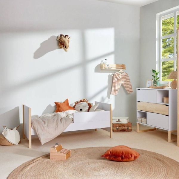 multifunktionales Babybett Tatam 70x140 weiß-natur