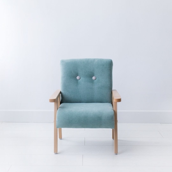 Samt Kindersessel mint mit Armlehne