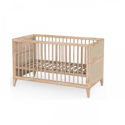 Theo Bebe Babybett Nami Bois 70x140 Holz Rattan