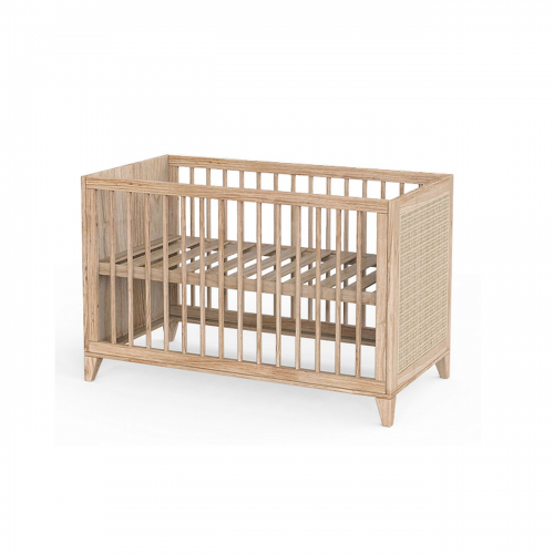 Theo Bebe Babybett Nami Bois 60x120 Holz Rattan