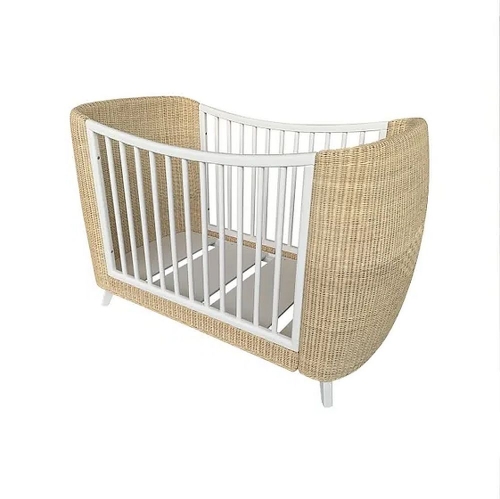 Rattan Babybett Coquillage 70x140 Theo Bebe