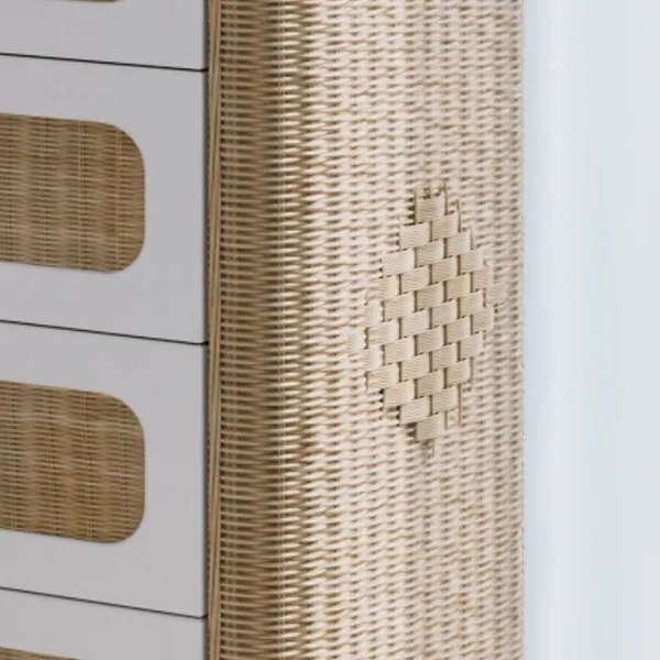 Theo Bebe Rattan Kommode Coquillage