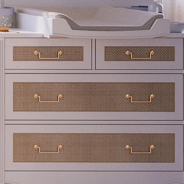 Theo Bebe Rattan Kommode Hermione Neige weiß