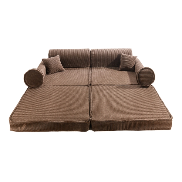 Meowbaby Aesthetic Premium Spielsofa Cord braun