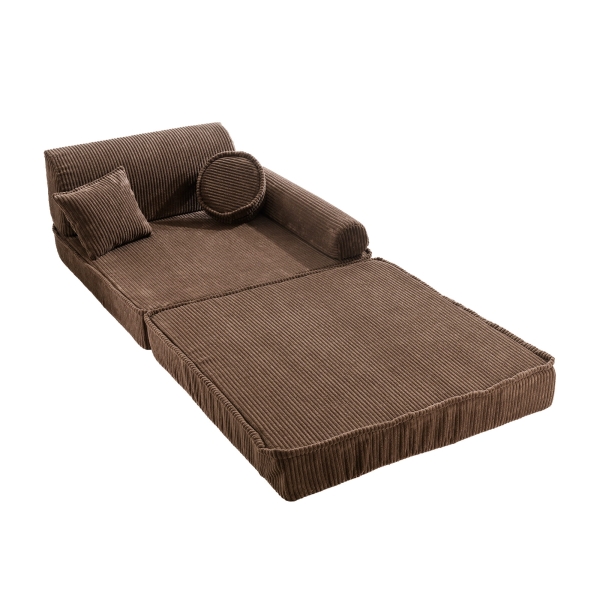 Meowbaby Aesthetic Premium Spielsofa Cord braun