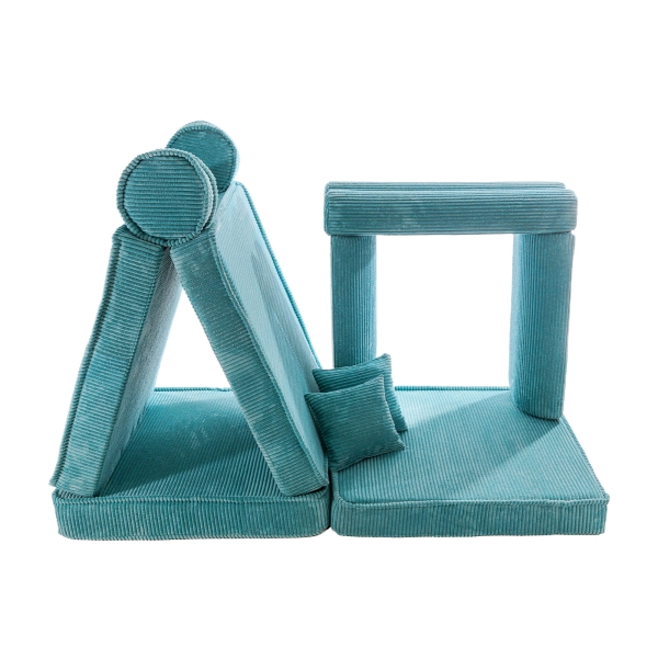 Meowbaby Aesthetic Premium Spielsofa Cord türkis