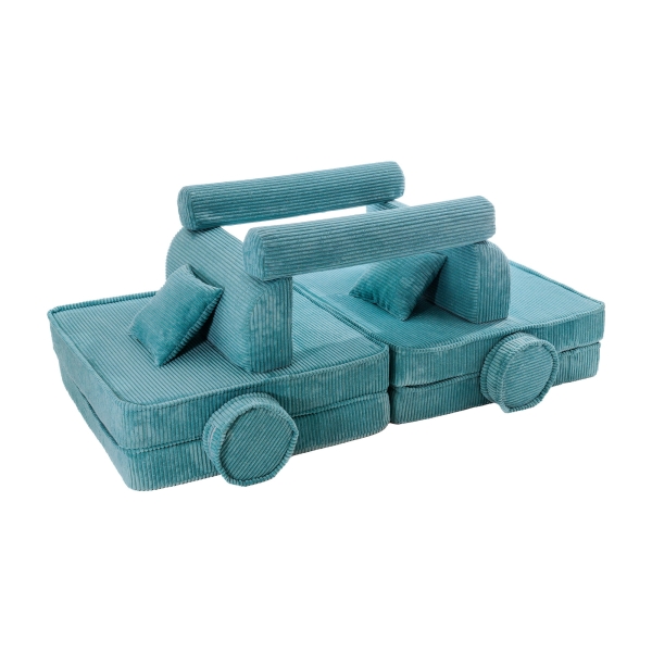 Meowbaby Aesthetic Premium Spielsofa Cord türkis