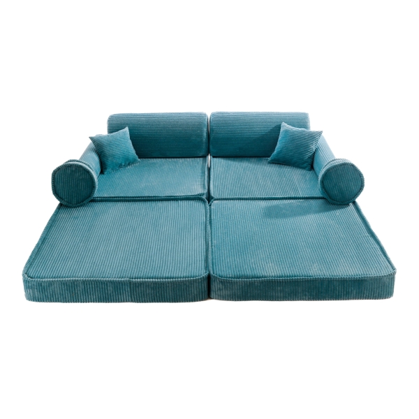 Meowbaby Aesthetic Premium Spielsofa Cord türkis