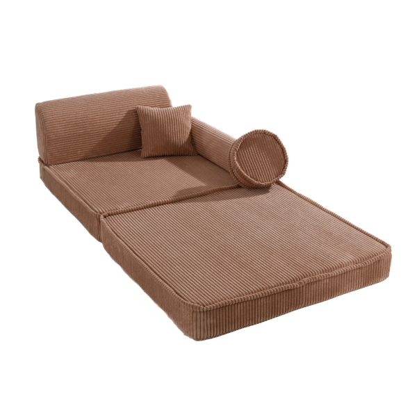 Meowbaby Aesthetic Premium Spielsofa Cord puderrosa