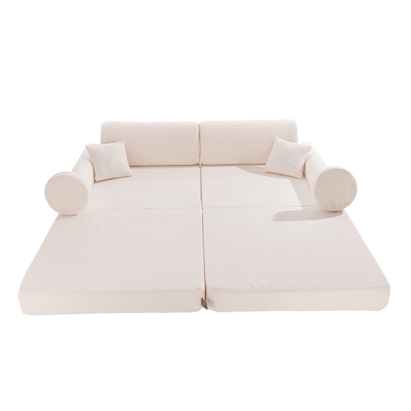 Meowbaby Premium Spielsofa Boucle weiß