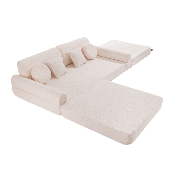Meowbaby Premium Spielsofa Boucle weiß