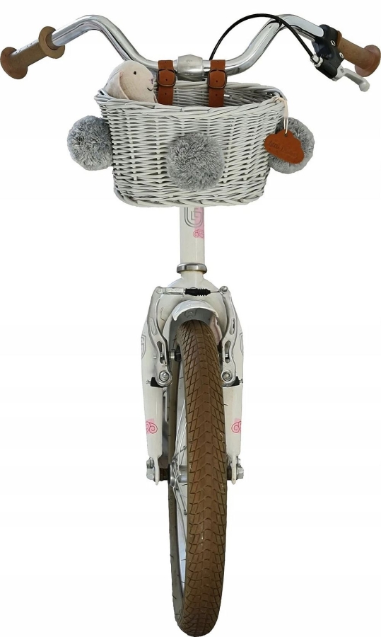 Fahrradkorb für Kinder Rattan grau