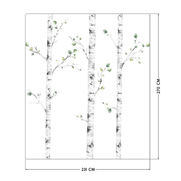 Wandsticker Birken