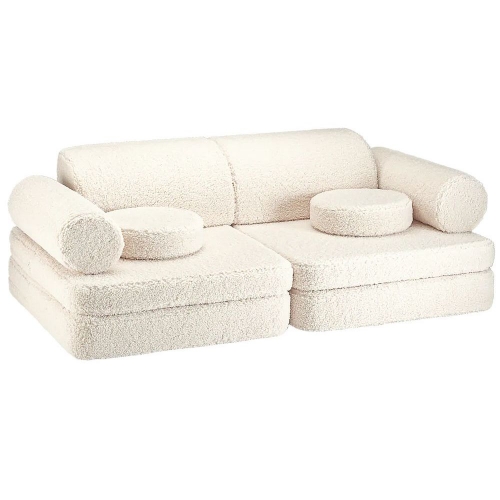 Wigiwama Kindersofa Teddy Cream white