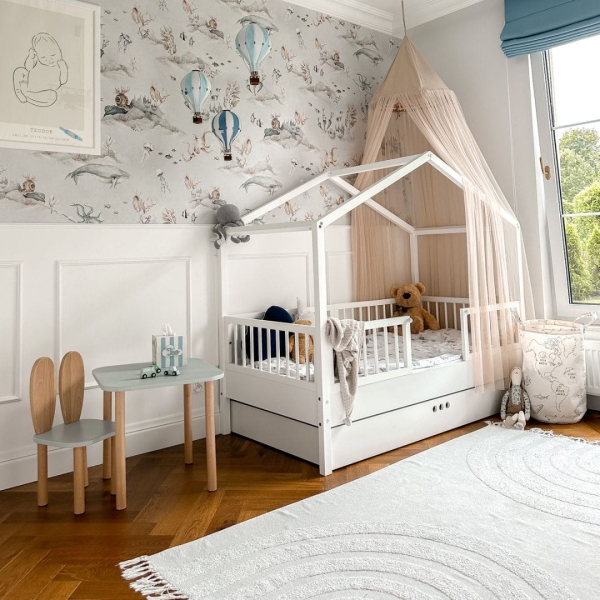 Hausbett Dream Nest 80x160cm Kiefer snow weiß