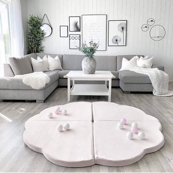 klappbare Aesthetic Spielmatratze Wolke türkis
