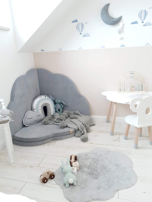 klappbare Aesthetic Spielmatratze Wolke türkis