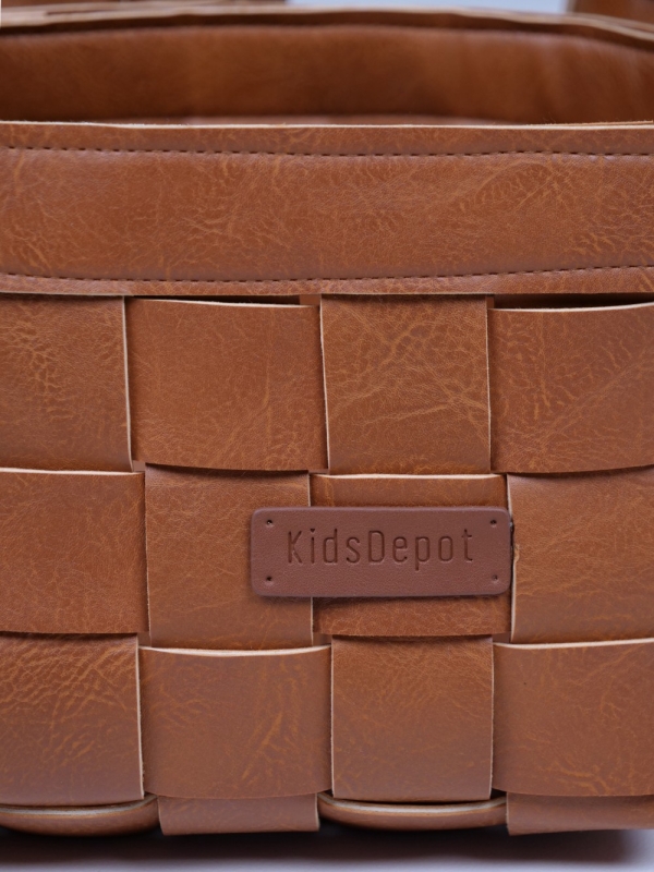 Kidsdepot Aufbewahrungskörbe Kess Leder braun 3er Set