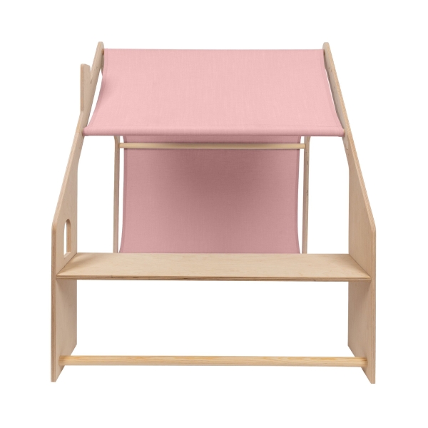 Meowbaby Holz Spielhaus natur-rosa