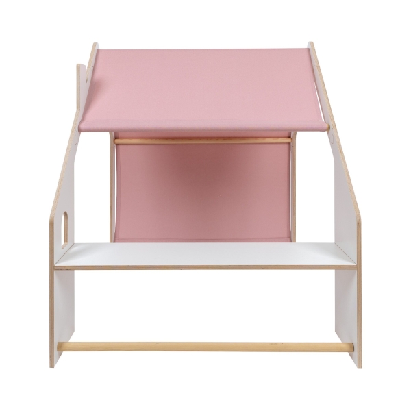 Meowbaby Holz Spielhaus weiß-rosa