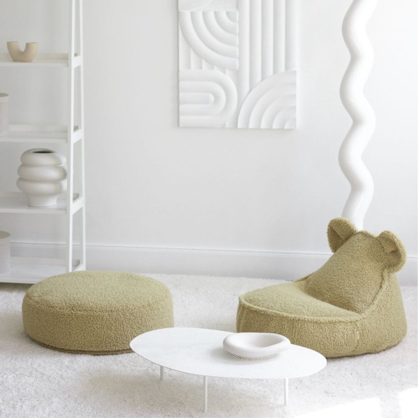 Wigiwama Sitzsack Bär Boucle Teddy Matcha