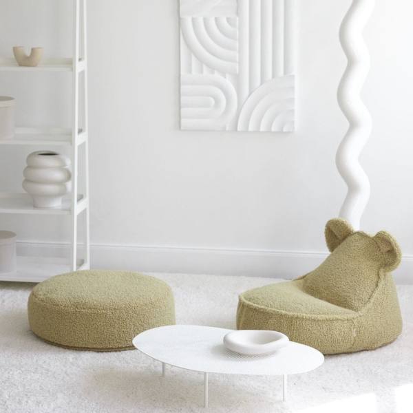 Wigiwama Sitzsack Bär Boucle Teddy Matcha