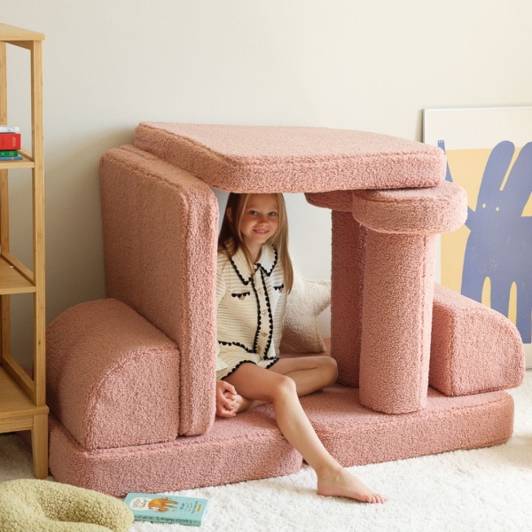 Wigiwama Spielsofa Teddy Guava rosa
