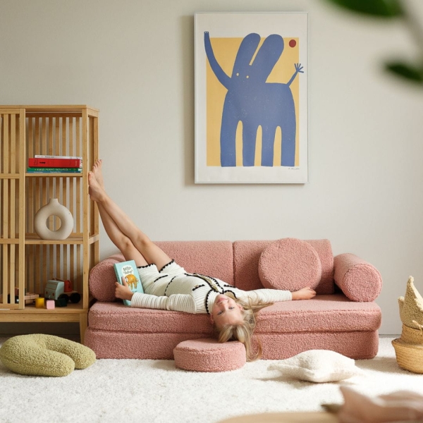 Wigiwama Spielsofa Teddy Guava rosa