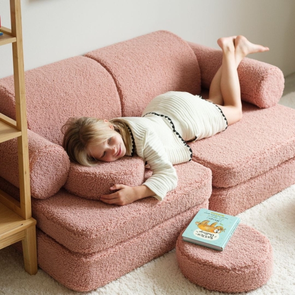 Wigiwama Spielsofa Teddy Guava rosa
