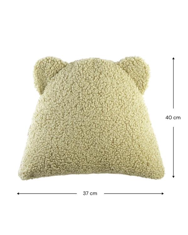 Wigiwama Boucle Teddy Bär Kissen Matcha grün