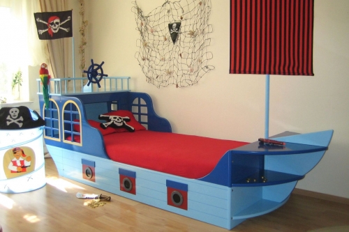 Piratenbett mit Schublade 70x160 cm